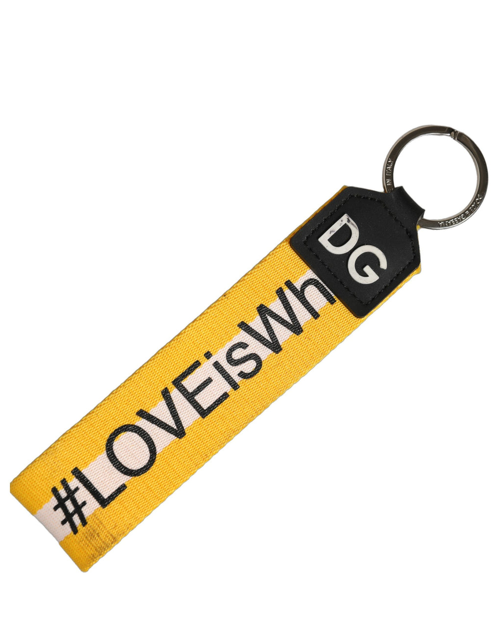 Dolce & Gabbana Multicolor Logo Polyester Brass Holder Keychain Keyring Dolce & Gabbana