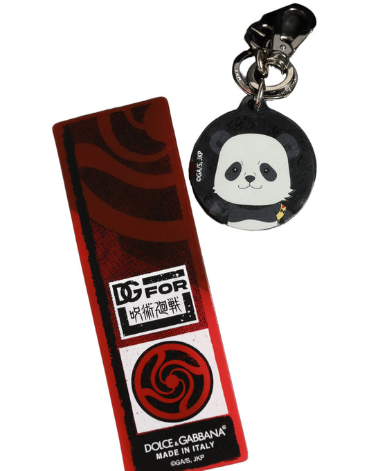 Dolce & Gabbana Black Kaisen Panda Chibi Charm Metal Keychain Keyring Dolce & Gabbana