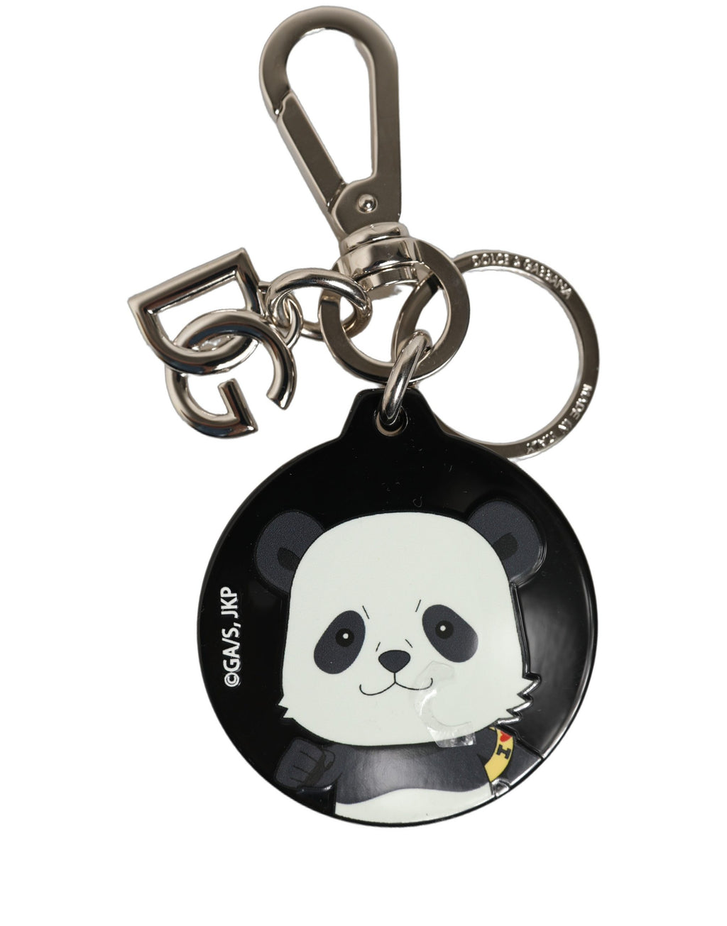 Dolce & Gabbana Black Kaisen Panda Chibi Charm Metal Keychain Keyring Dolce & Gabbana