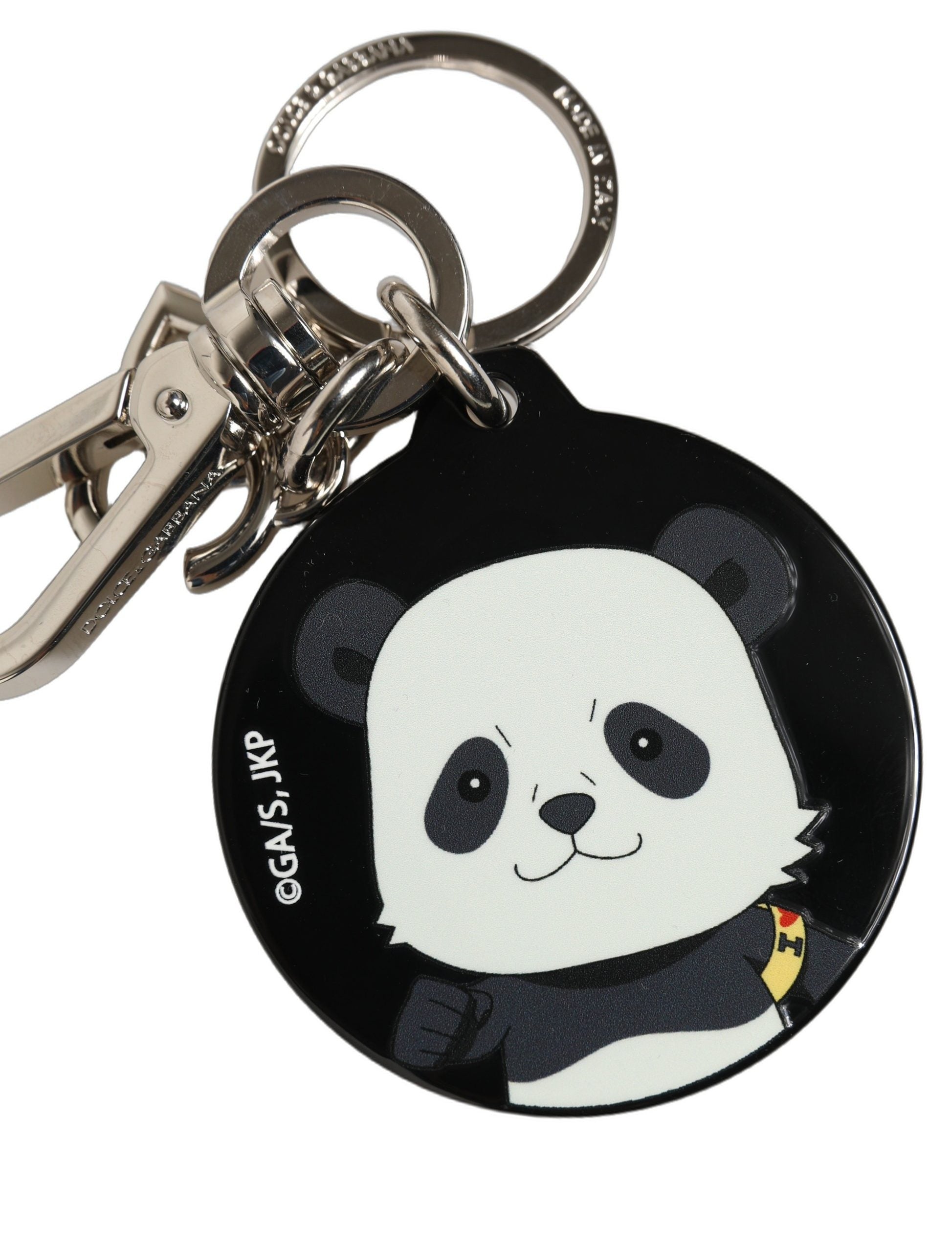 Dolce & Gabbana Black Kaisen Panda Chibi Charm Metal Keychain Keyring Dolce & Gabbana