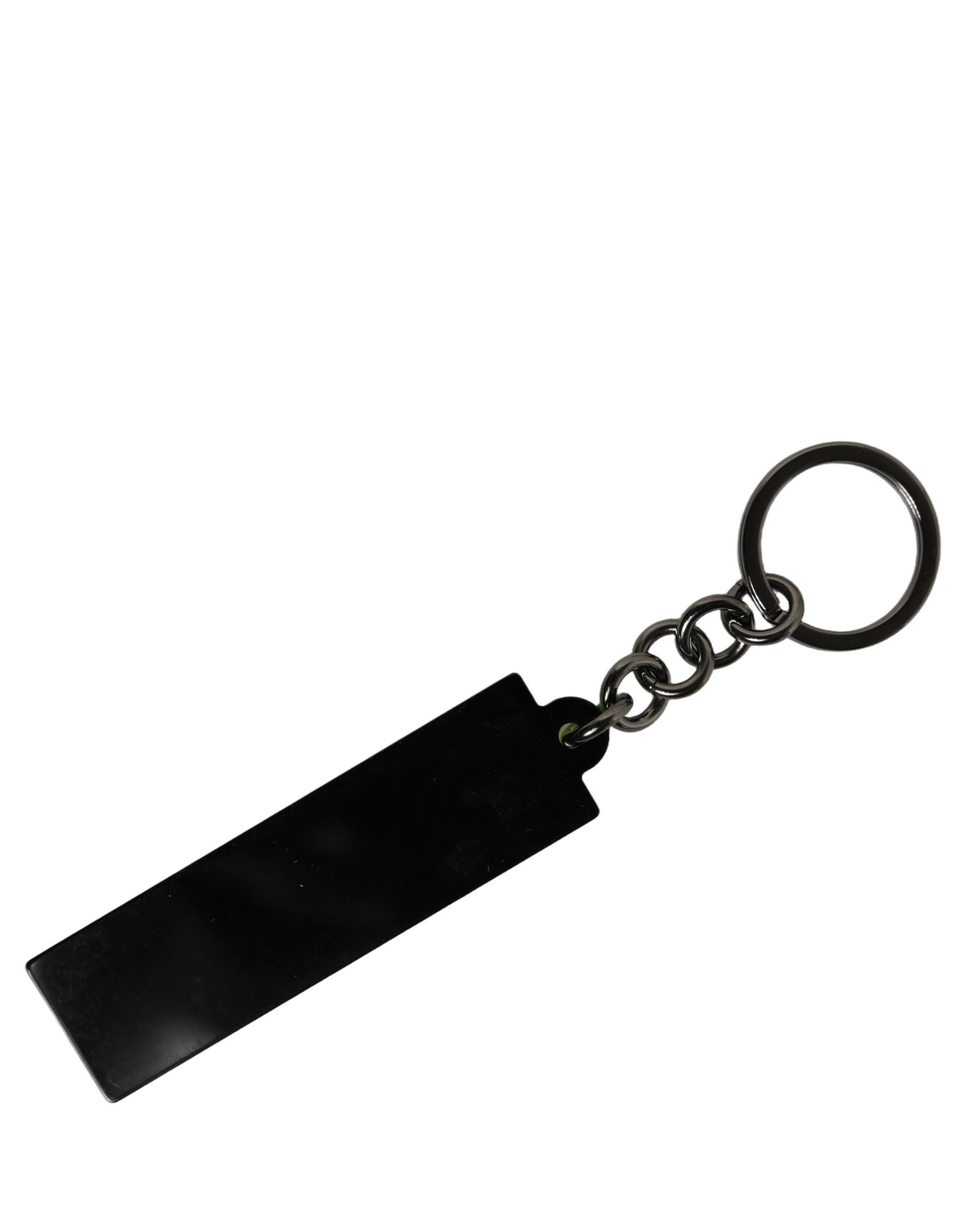 Dolce & Gabbana Neon Green Logo Print Charm Metal Keychain Keyring Dolce & Gabbana