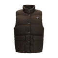 Prada Brown Goose Down Sleeveless Jacket Prada