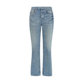 Saint Laurent Blue Cotton Straight-Leg Jeans Saint Laurent