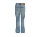 Saint Laurent Blue Cotton Straight-Leg Jeans Saint Laurent