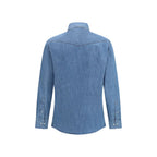 Brunello Cucinelli Blue Denim Shirt Brunello Cucinelli