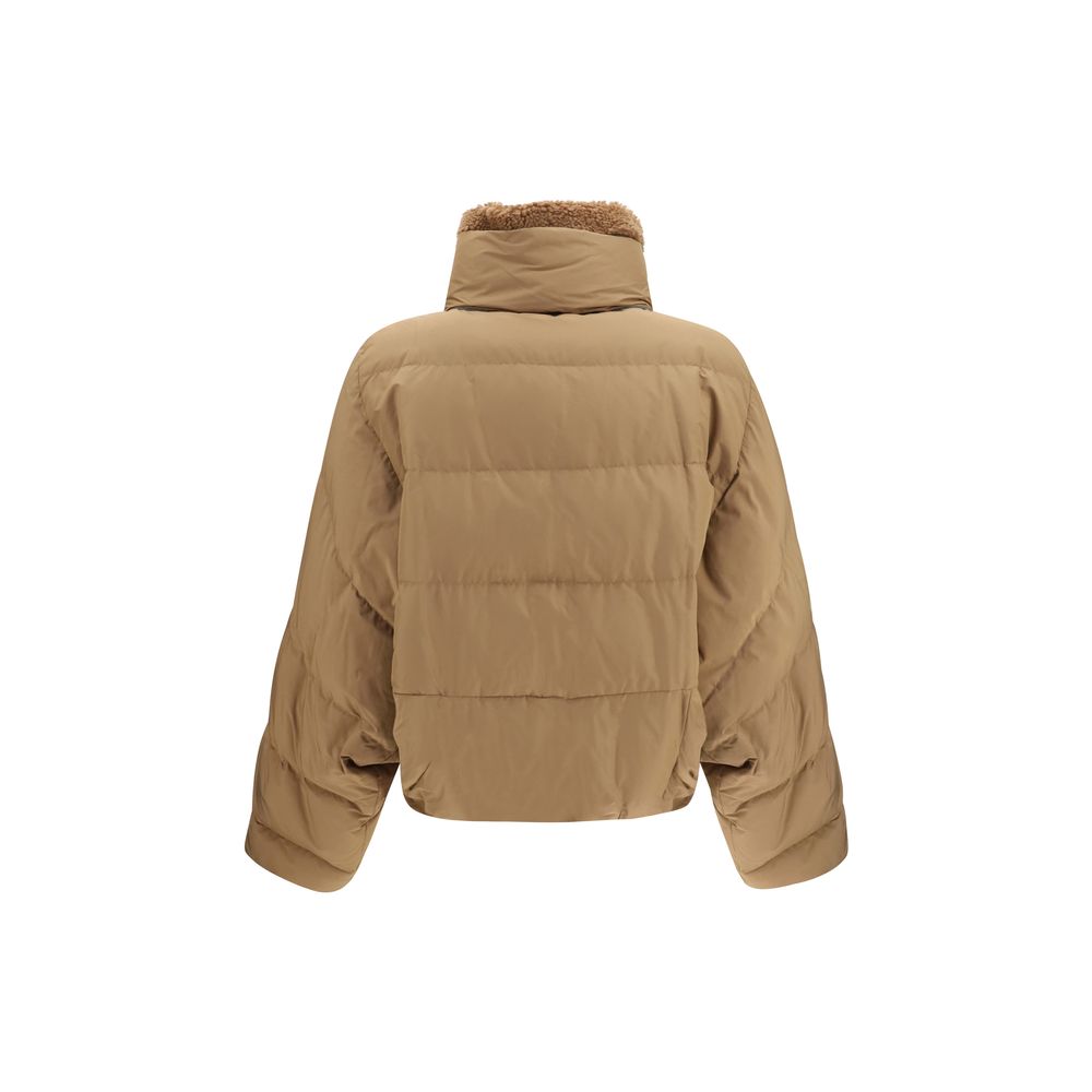 Brunello Cucinelli Beige Goose Down Full-Length Jacket Brunello Cucinelli