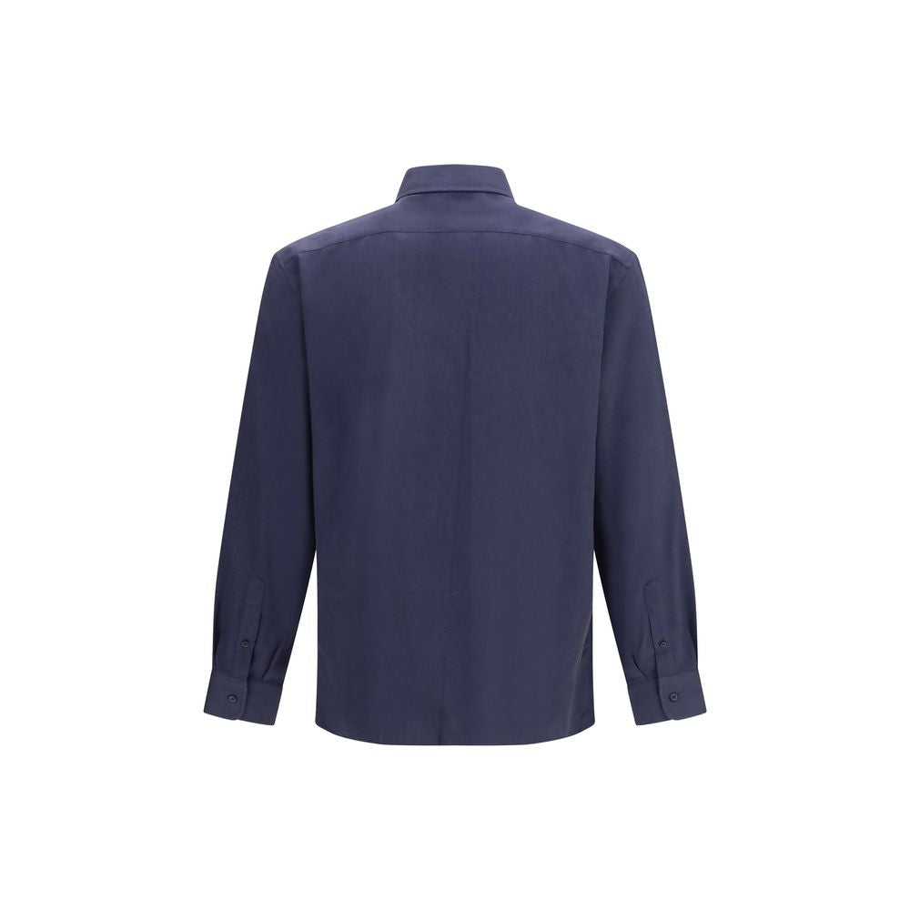 Brunello Cucinelli Blue Cotton Dress Shirt Brunello Cucinelli