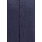 Brunello Cucinelli Blue Cotton Dress Shirt Brunello Cucinelli