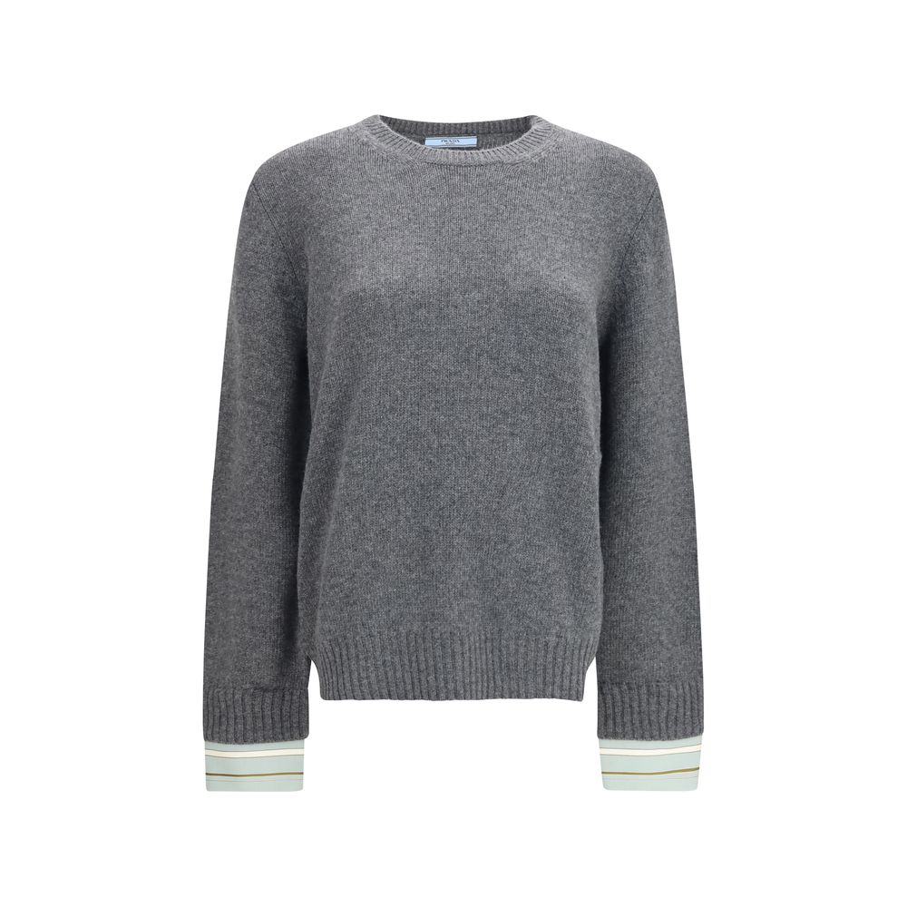 Prada Gray Wool Oves Aries Sweatshirt Prada