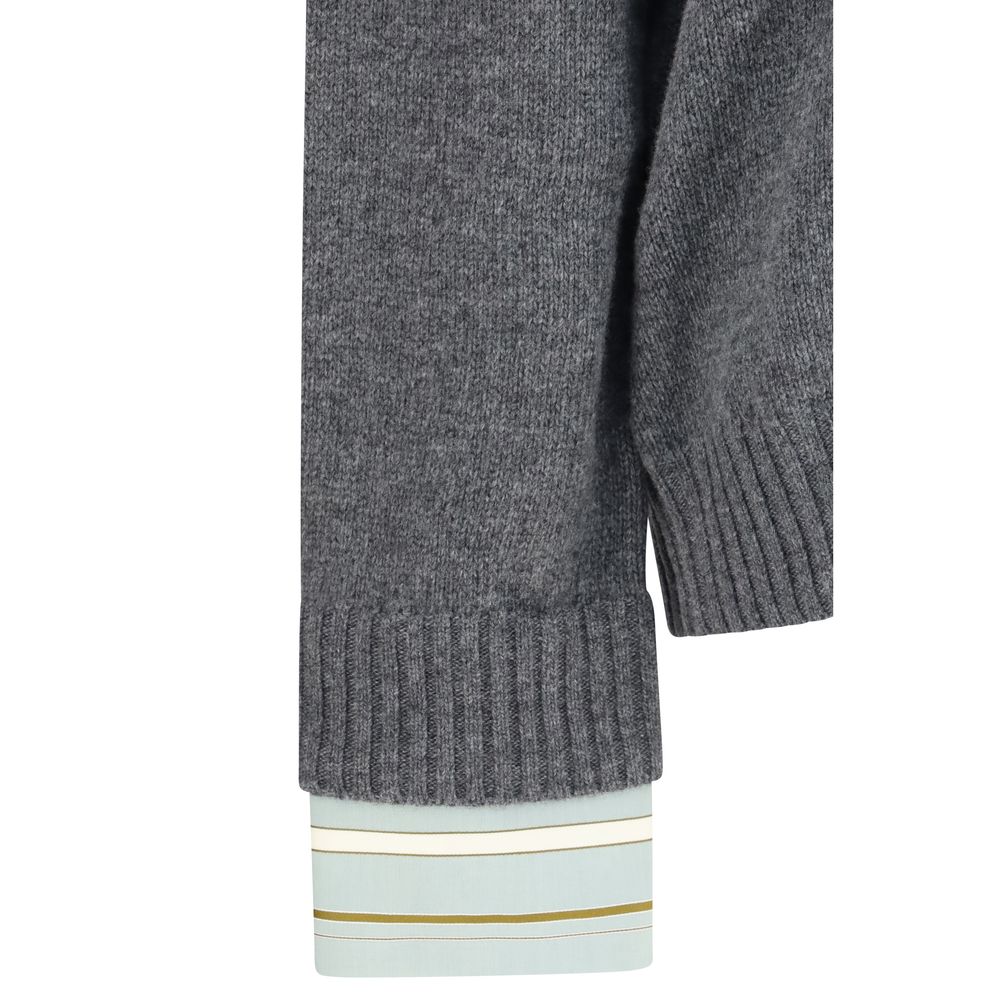 Prada Gray Wool Oves Aries Sweatshirt Prada