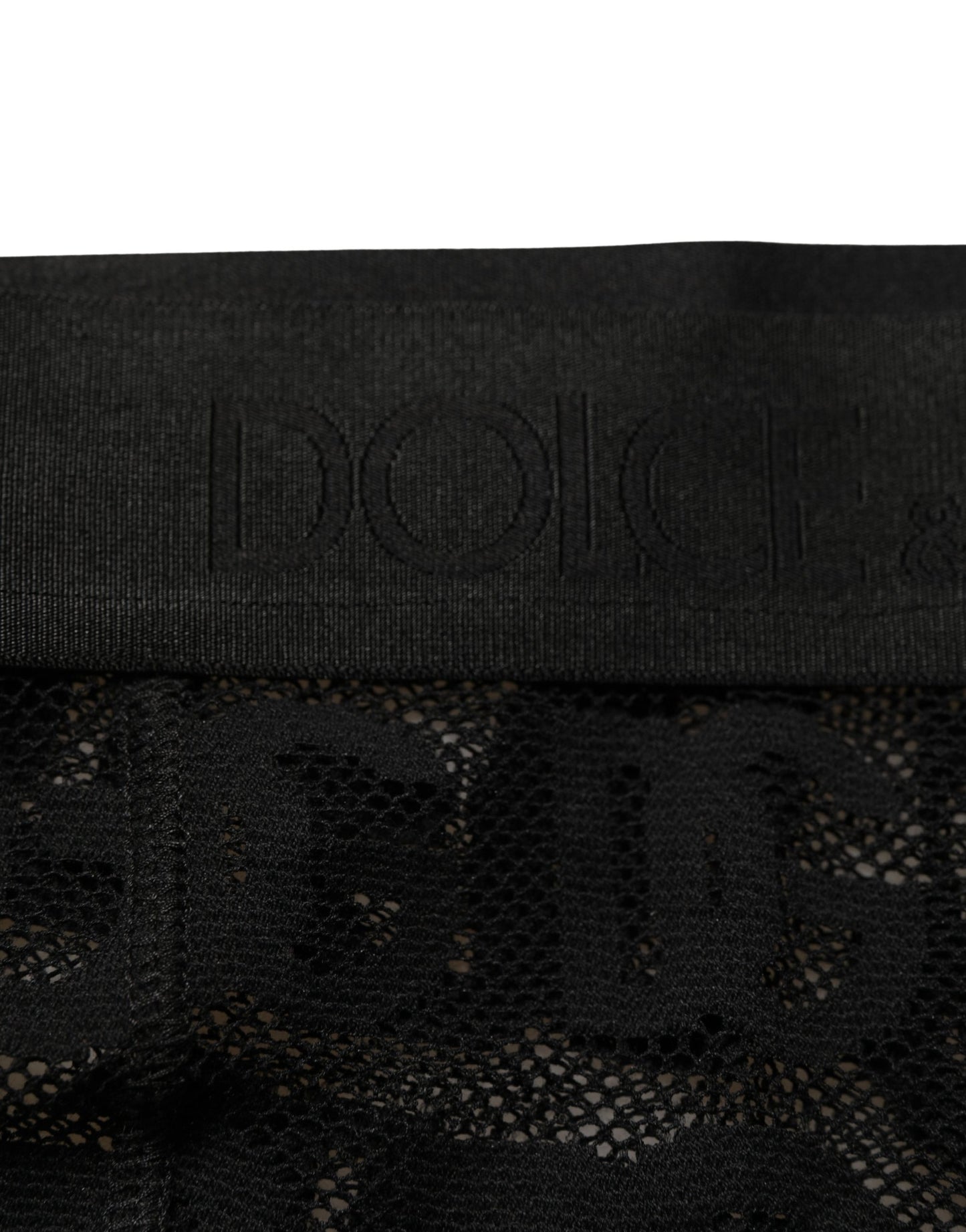 Dolce & Gabbana Black All Over Logo Print Sheer Pantyhose Underwear Dolce & Gabbana