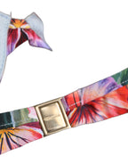 Dolce & Gabbana Top Multicolor Floral Print Beachwear Bikini Dolce & Gabbana