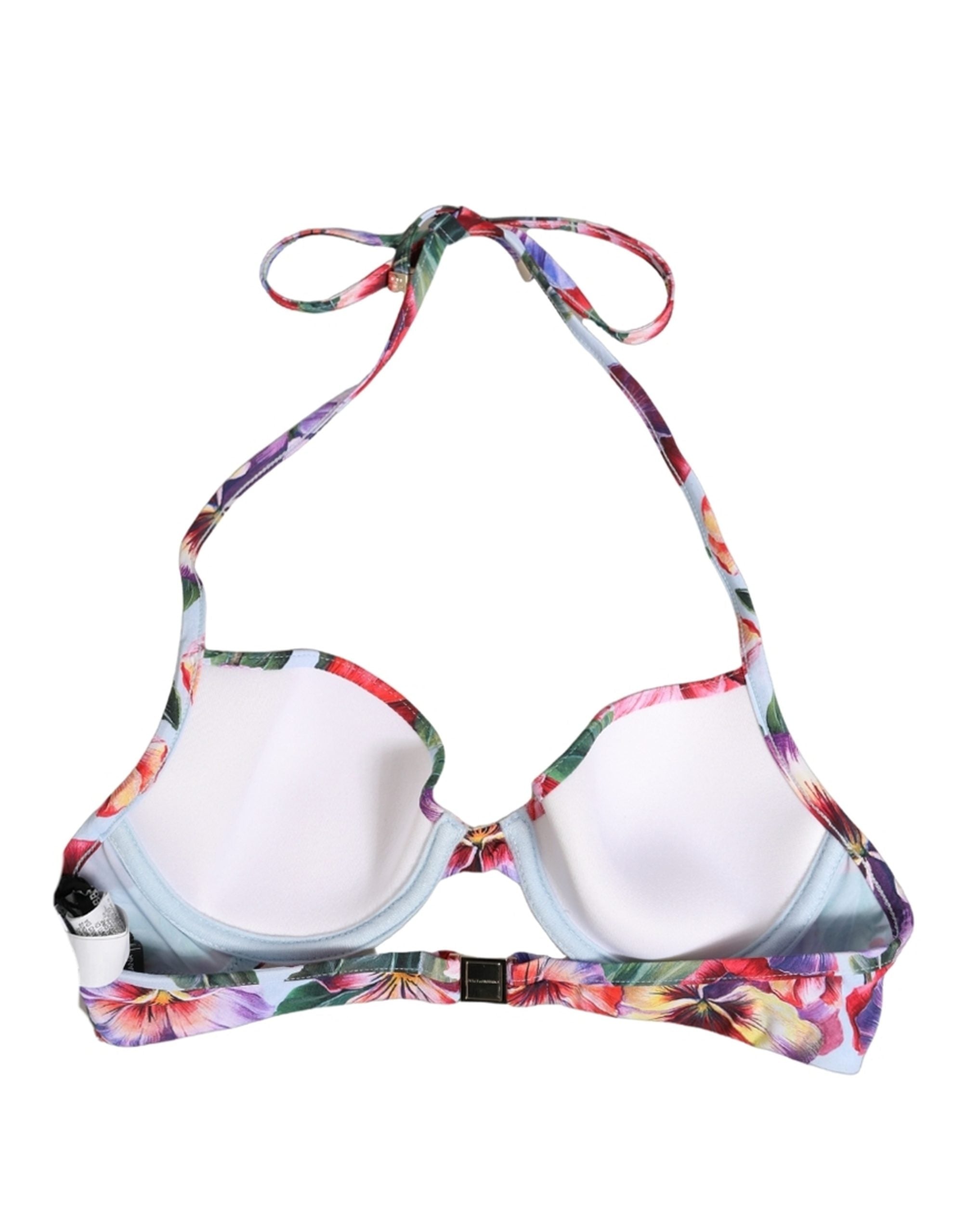 Dolce & Gabbana Top Multicolor Floral Print Beachwear Bikini Dolce & Gabbana