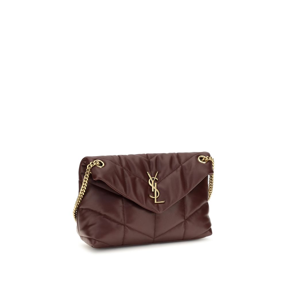Saint Laurent Bordeaux Lamb Leather Shoulder Bag Saint Laurent