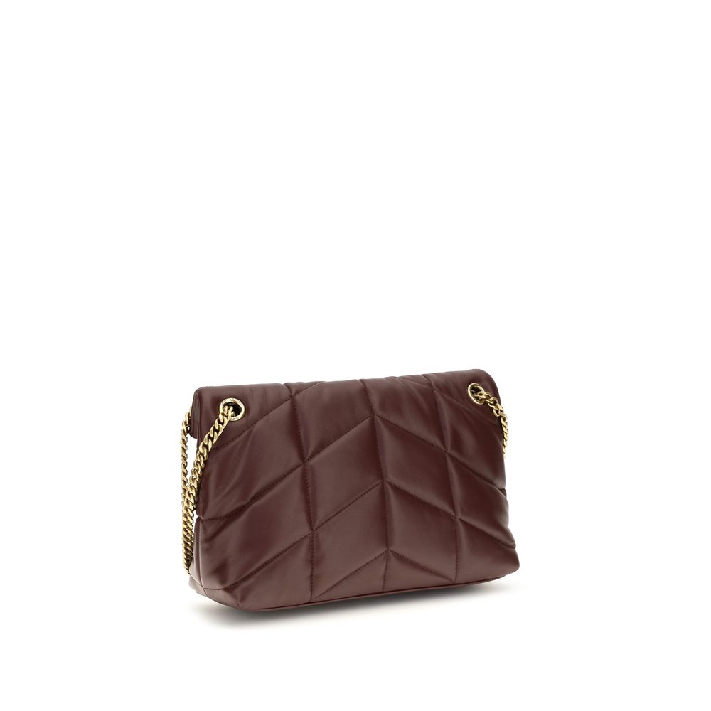 Saint Laurent Bordeaux Lamb Leather Shoulder Bag Saint Laurent