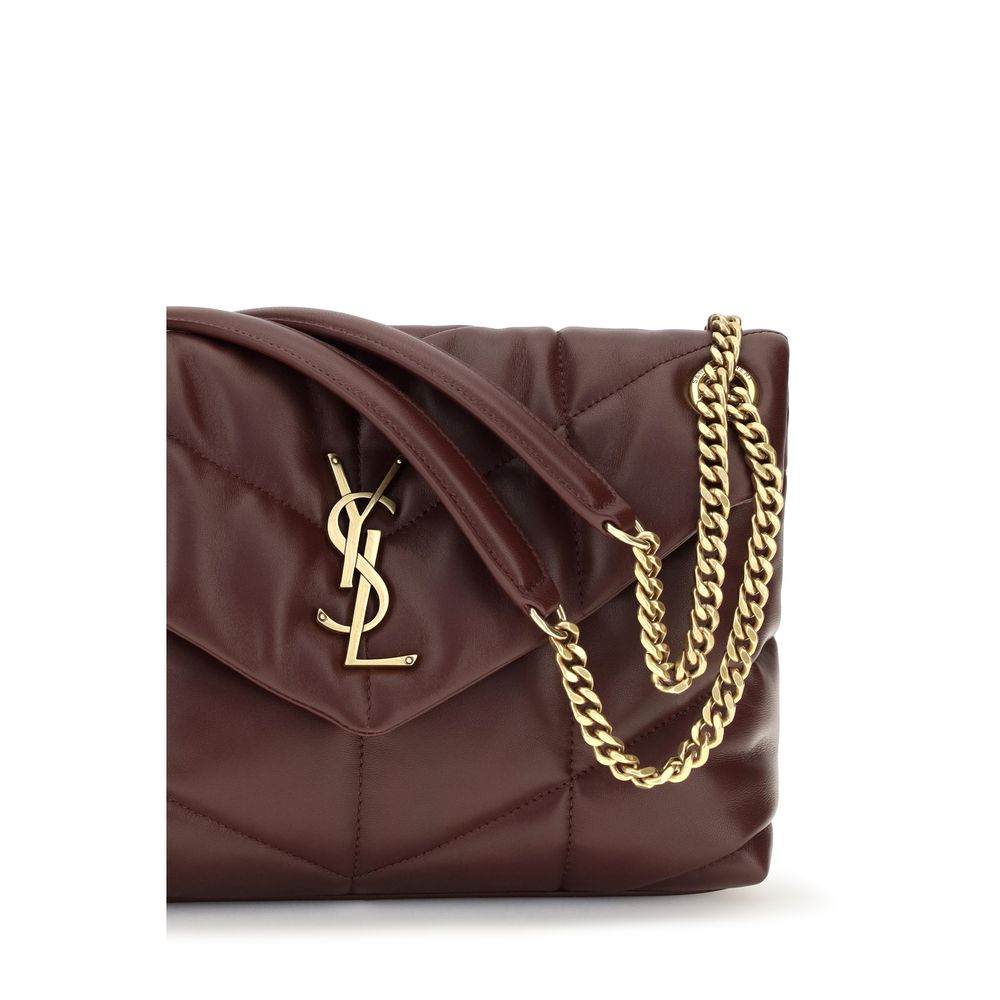 Saint Laurent Bordeaux Lamb Leather Shoulder Bag Saint Laurent