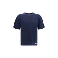Saint Laurent Blue Cotton T-Shirt Saint Laurent
