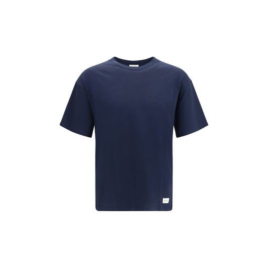 Saint Laurent Blue Cotton T-Shirt Saint Laurent