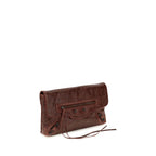 Balenciaga Bordeaux Lamb Ovis Aries Aries Clutch Bag Balenciaga