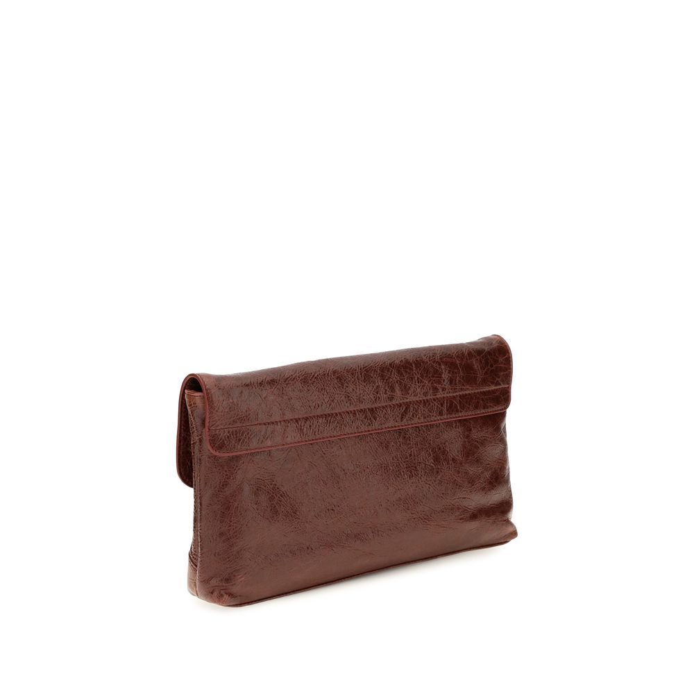 Balenciaga Bordeaux Lamb Ovis Aries Aries Clutch Bag Balenciaga