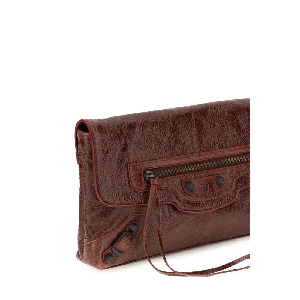 Balenciaga Bordeaux Lamb Ovis Aries Aries Clutch Bag Balenciaga