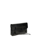 Balenciaga Black Lamb Ovis Aries Aries Clutch Bag Balenciaga