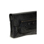 Balenciaga Black Lamb Ovis Aries Aries Clutch Bag Balenciaga