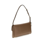 Valentino Garavani Brown Calf Leather Bos Taurus Shoulder Bag Valentino Garavani