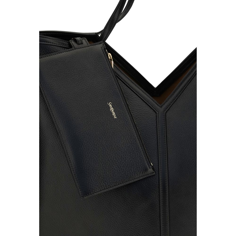 Saint Laurent Black Calf Leather Bos Taurus Shoulder Bag Saint Laurent