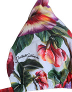 Dolce & Gabbana Multicolor Floral Triangle Beachwear Bikini Top Dolce & Gabbana