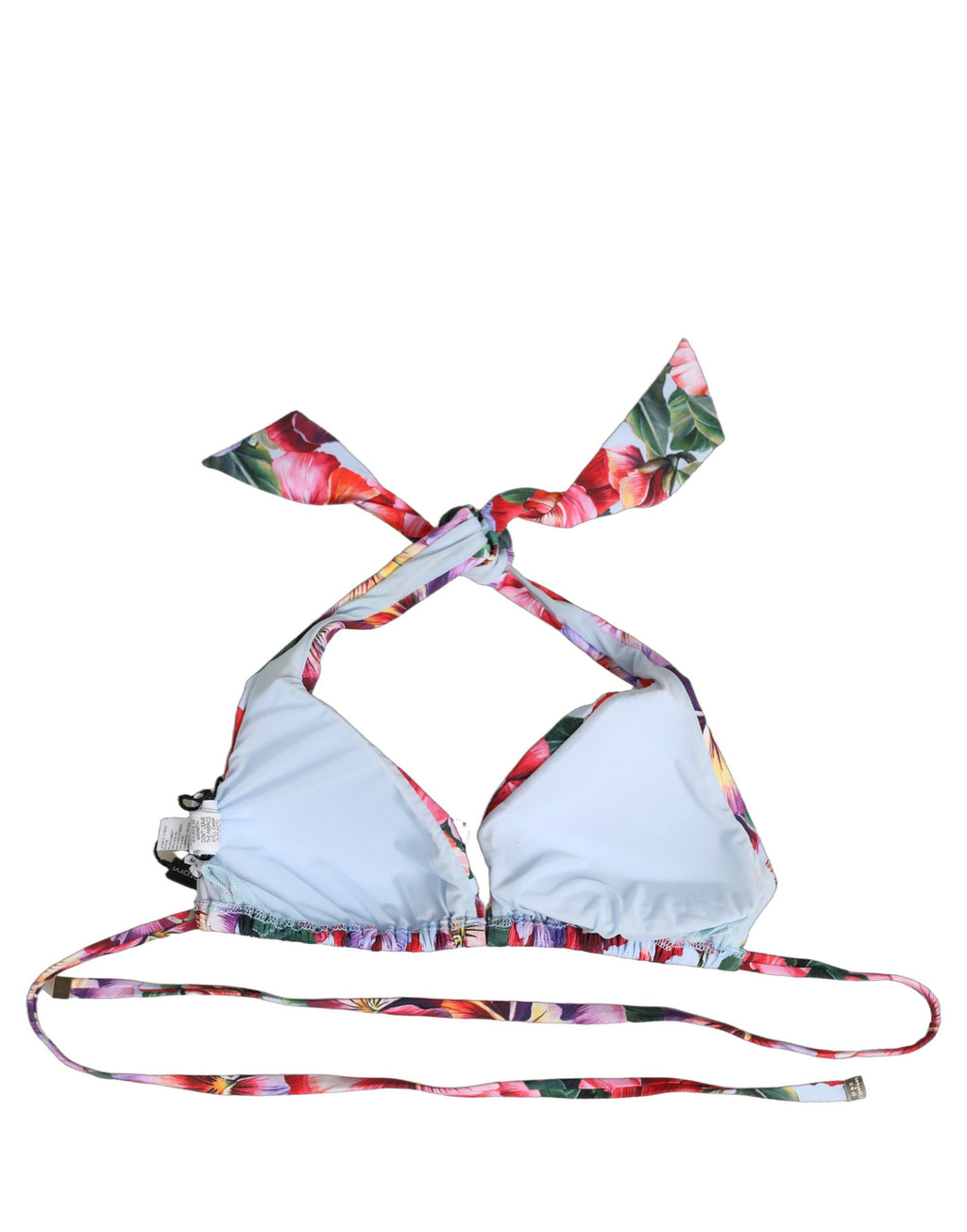 Dolce & Gabbana Multicolor Floral Triangle Beachwear Bikini Top Dolce & Gabbana