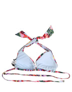Dolce & Gabbana Multicolor Floral Triangle Beachwear Bikini Top Dolce & Gabbana