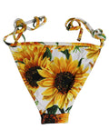Dolce & Gabbana Bottom White Sunflower Nylon Beachwear Bikini Dolce & Gabbana