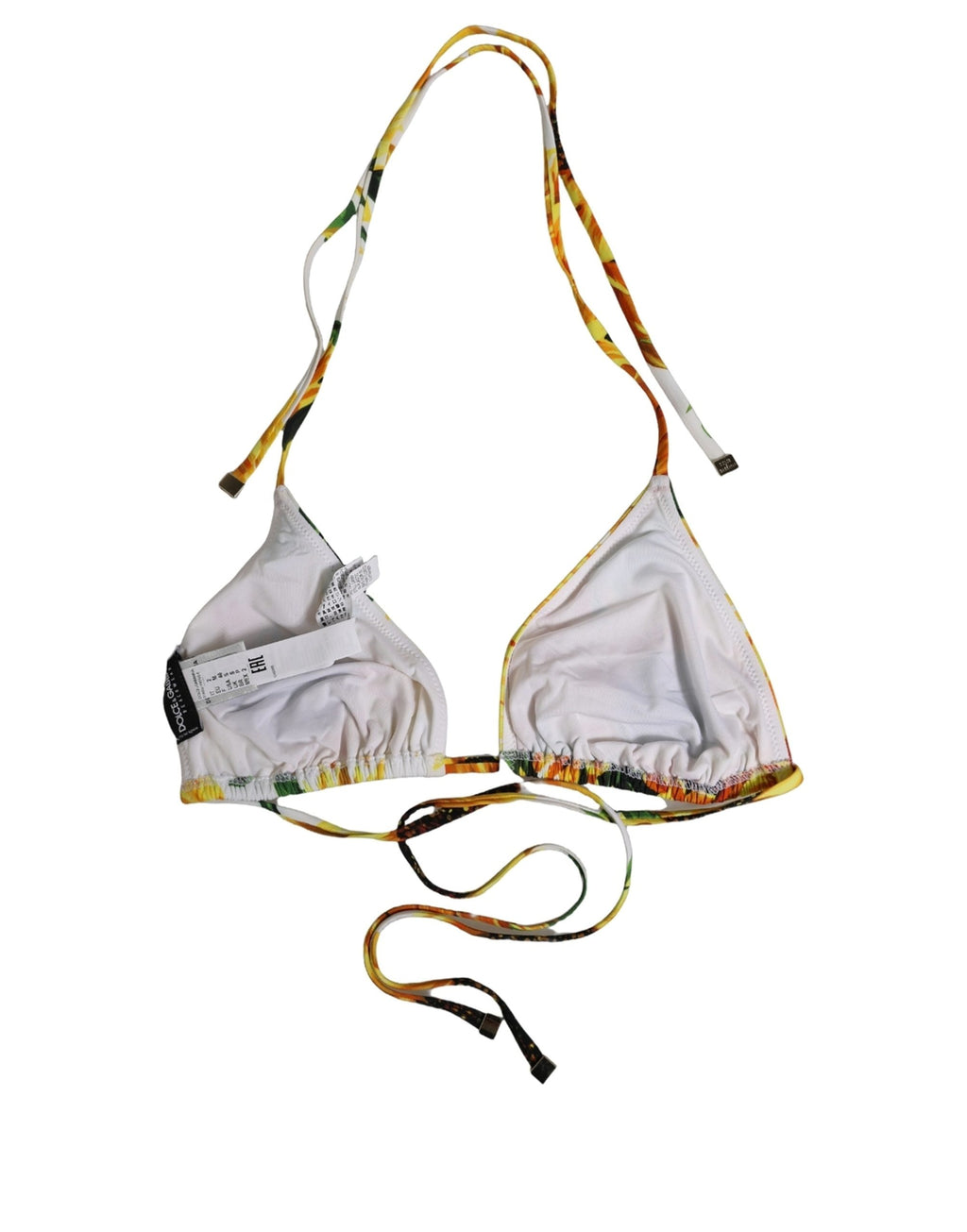 Dolce & Gabbana Multicolor Floral Halter Beachwear Bikini Top Dolce & Gabbana