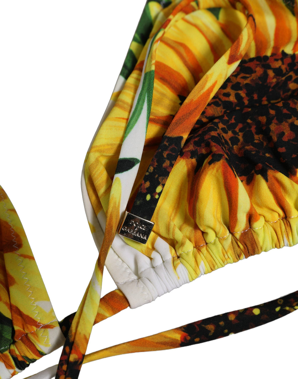 Dolce & Gabbana Multicolor Floral Halter Beachwear Bikini Top Dolce & Gabbana
