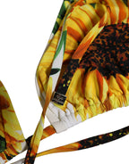 Dolce & Gabbana Multicolor Floral Halter Beachwear Bikini Top Dolce & Gabbana