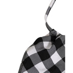 Dolce & Gabbana Black White Checkered Halter Beachwear Bikini Top Dolce & Gabbana