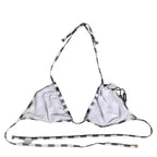 Dolce & Gabbana Black White Checkered Halter Beachwear Bikini Top Dolce & Gabbana
