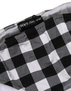 Dolce & Gabbana Black White Checkered Beachwear Bikini Bottom Dolce & Gabbana