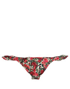 Dolce & Gabbana Multicolor Floral Print Beachwear Bikini Bottom Dolce & Gabbana