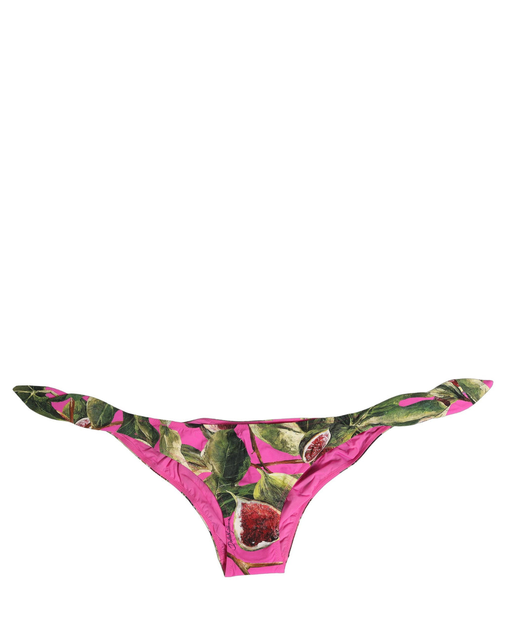 Dolce & Gabbana Fuchsia Pink Fig Print Beachwear Bikini Bottom Dolce & Gabbana