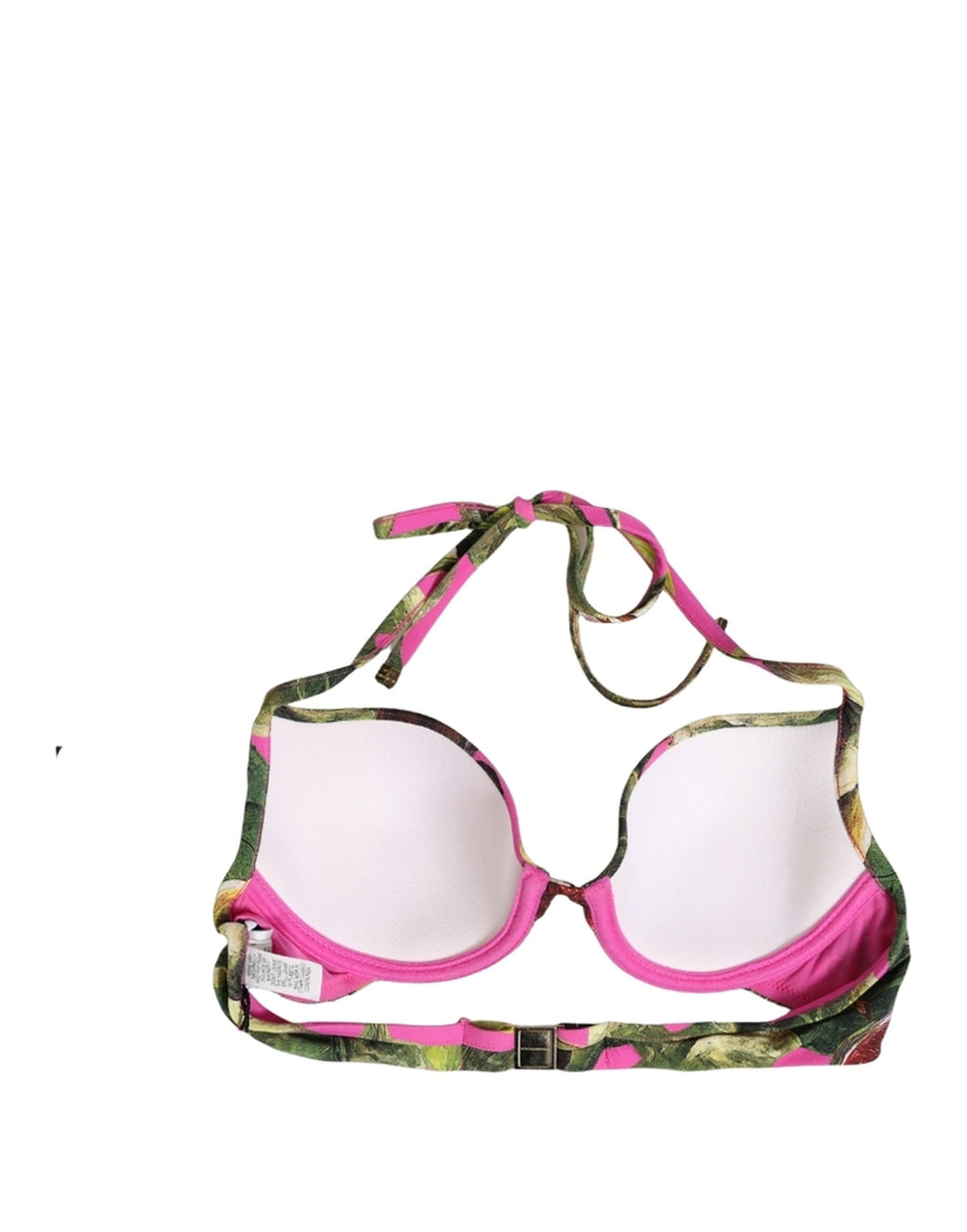 Dolce & Gabbana Fuchsia Pink Fig Print Beachwear Bikini Top Dolce & Gabbana