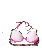 Dolce & Gabbana Fuchsia Pink Fig Print Beachwear Bikini Top Dolce & Gabbana