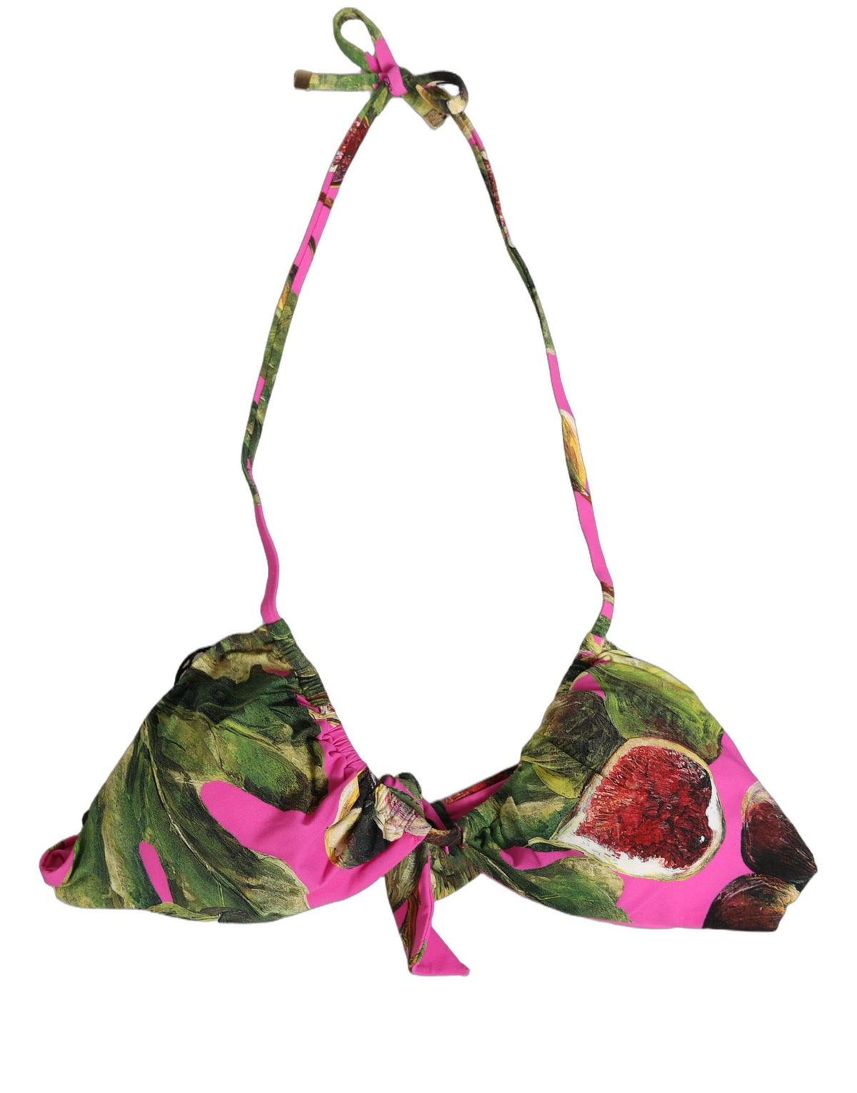 Dolce & Gabbana Fuchsia Pink Fig Print Beachwear Bikini Top Dolce & Gabbana