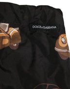 Dolce & Gabbana Black Car Print Swim Trunk Beachwear Swimwear Dolce & Gabbana