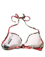 Dolce & Gabbana Multicolor Floral Print Beachwear Bikini Top Dolce & Gabbana
