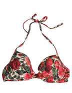 Dolce & Gabbana Multicolor Floral Print Beachwear Bikini Top Dolce & Gabbana