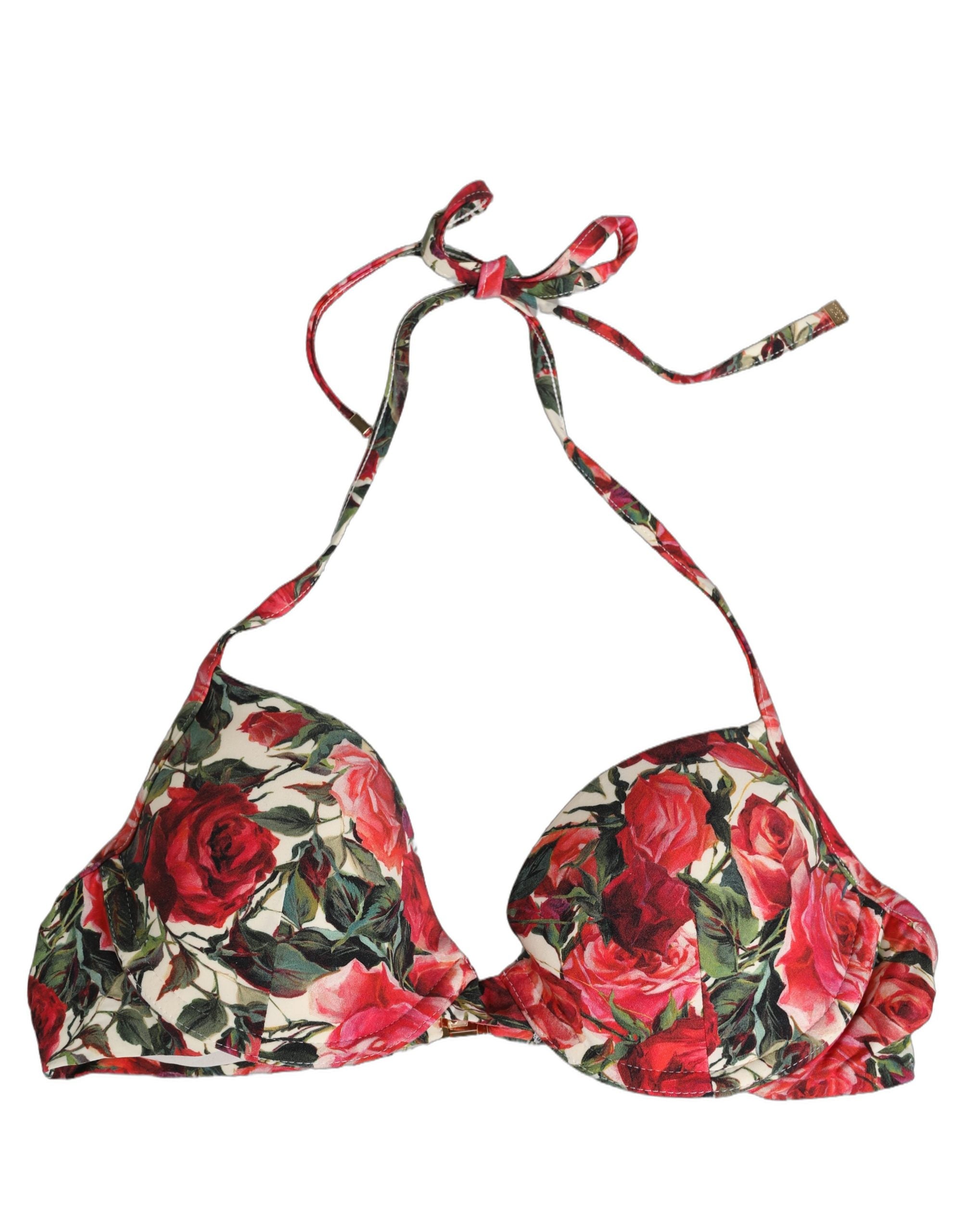 Dolce & Gabbana Multicolor Floral Print Beachwear Bikini Top Dolce & Gabbana
