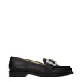 Jimmy Choo Black Leather Slip-On Loafers Jimmy Choo
