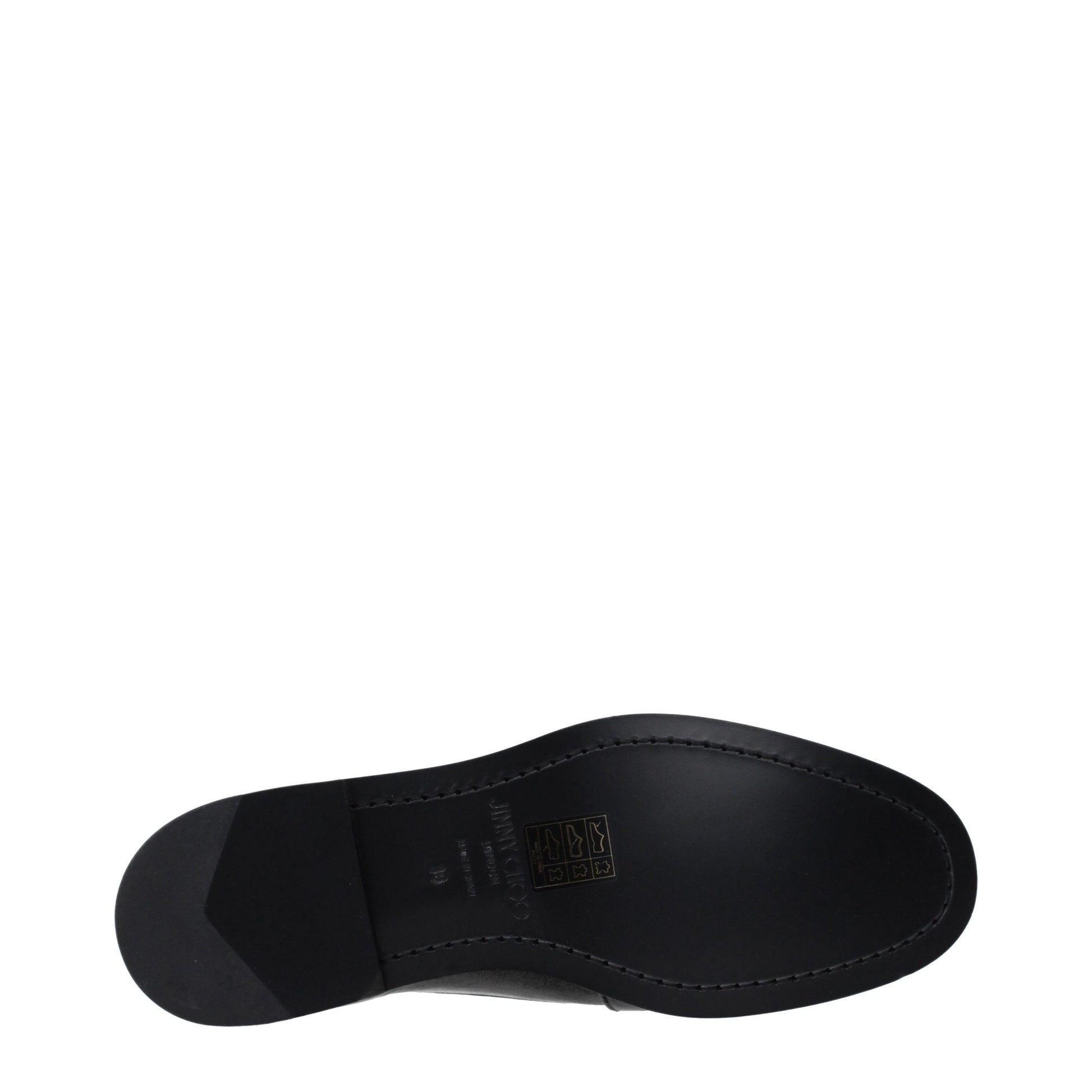 Jimmy Choo Black Leather Slip-On Loafers Jimmy Choo